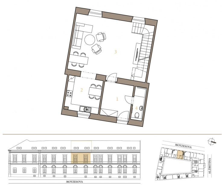 Ponuka bytov - zoznam / MEZONETOVÝ APARTMÁN 2C - foto