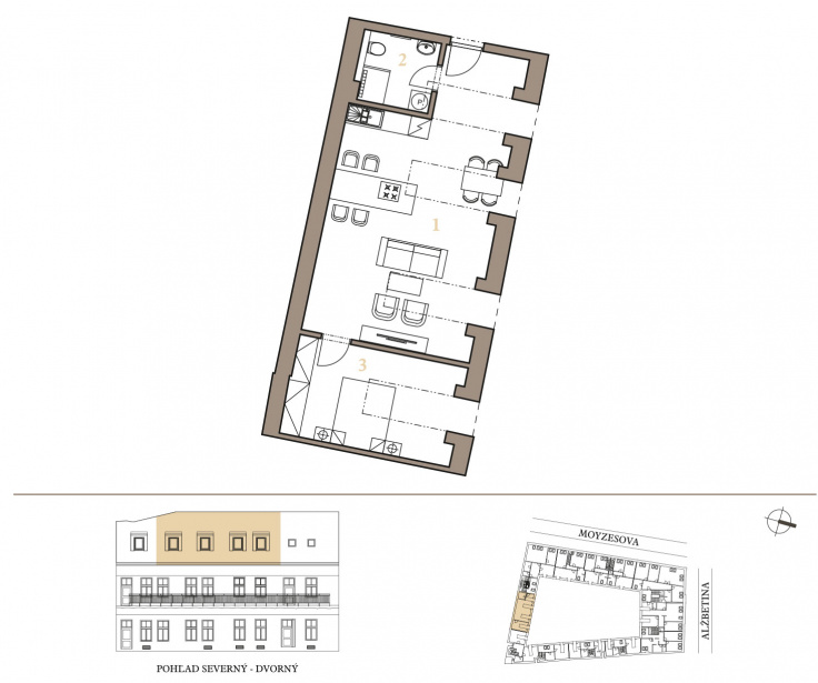 Ponuka bytov - zoznam / APARTMÁN 3L PODKROVIE - foto