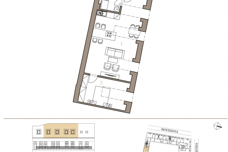 Ponuka bytov - zoznam / APARTMÁN 3L PODKROVIE - foto