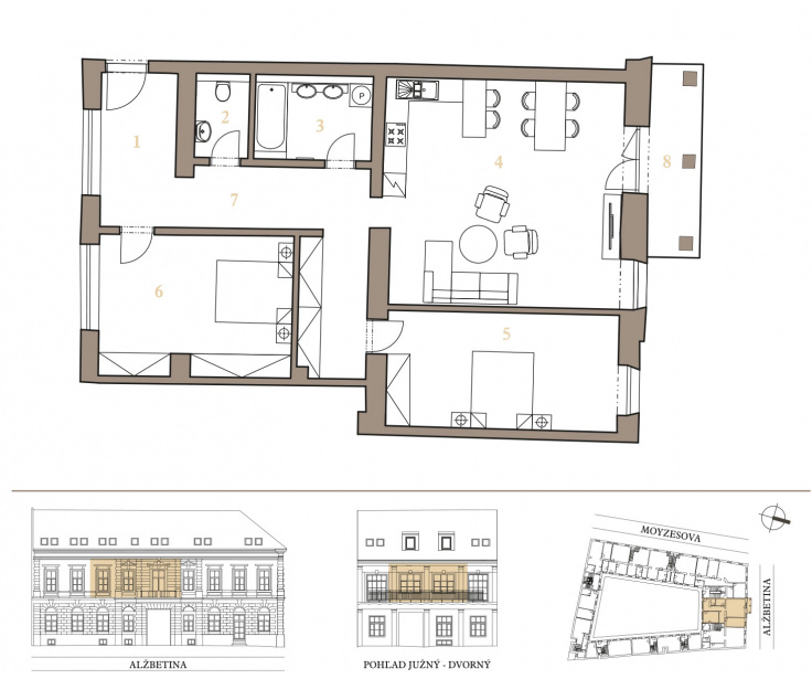 Ponuka bytov - zoznam / APARTMÁN 2F - foto