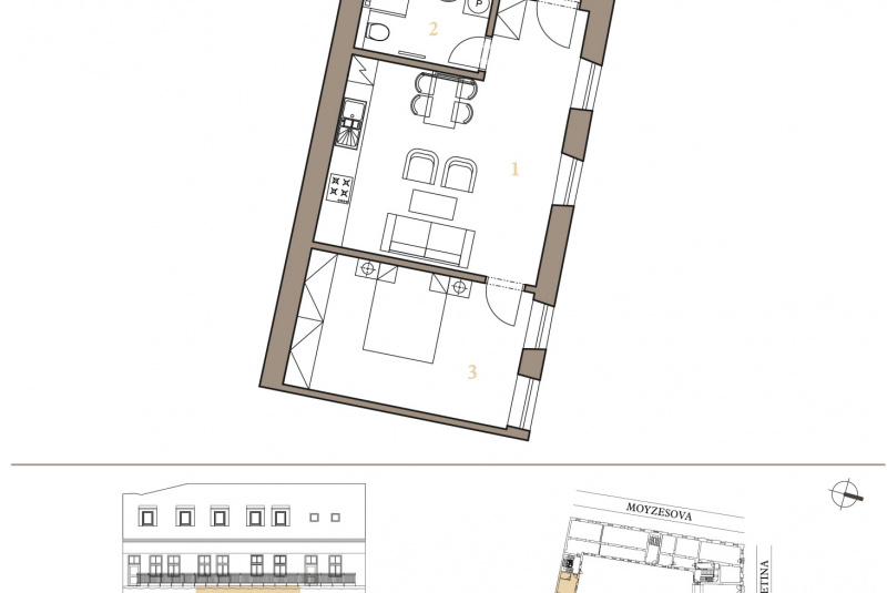 Ponuka bytov - zoznam / APARTMÁN 1E - foto