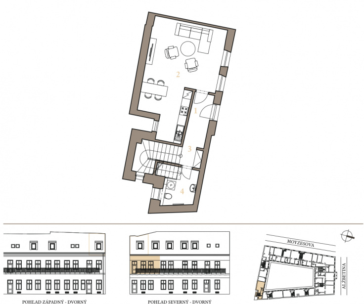 Ponuka bytov - zoznam / MEZONETOVÝ APARTMÁN 2K - foto Ponuka bytov - zoznam / MEZONETOVÝ APARTMÁN 2K - foto
