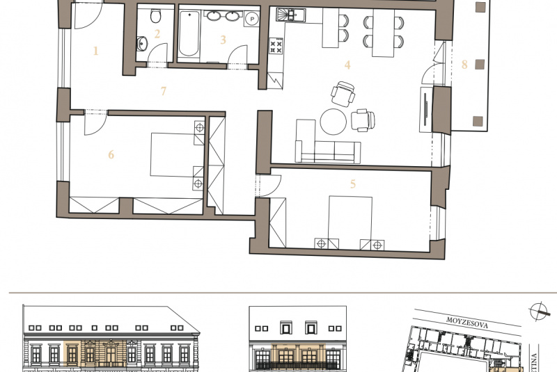 Ponuka bytov - zoznam / APARTMÁN 2F - foto